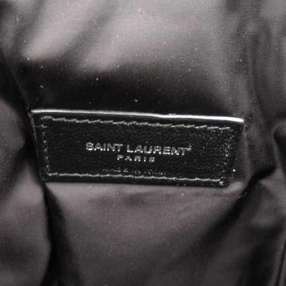 Saint Laurent Rive Gauche Lace Bucket Bag Polyamide Calf Black - Picture 9 of 10